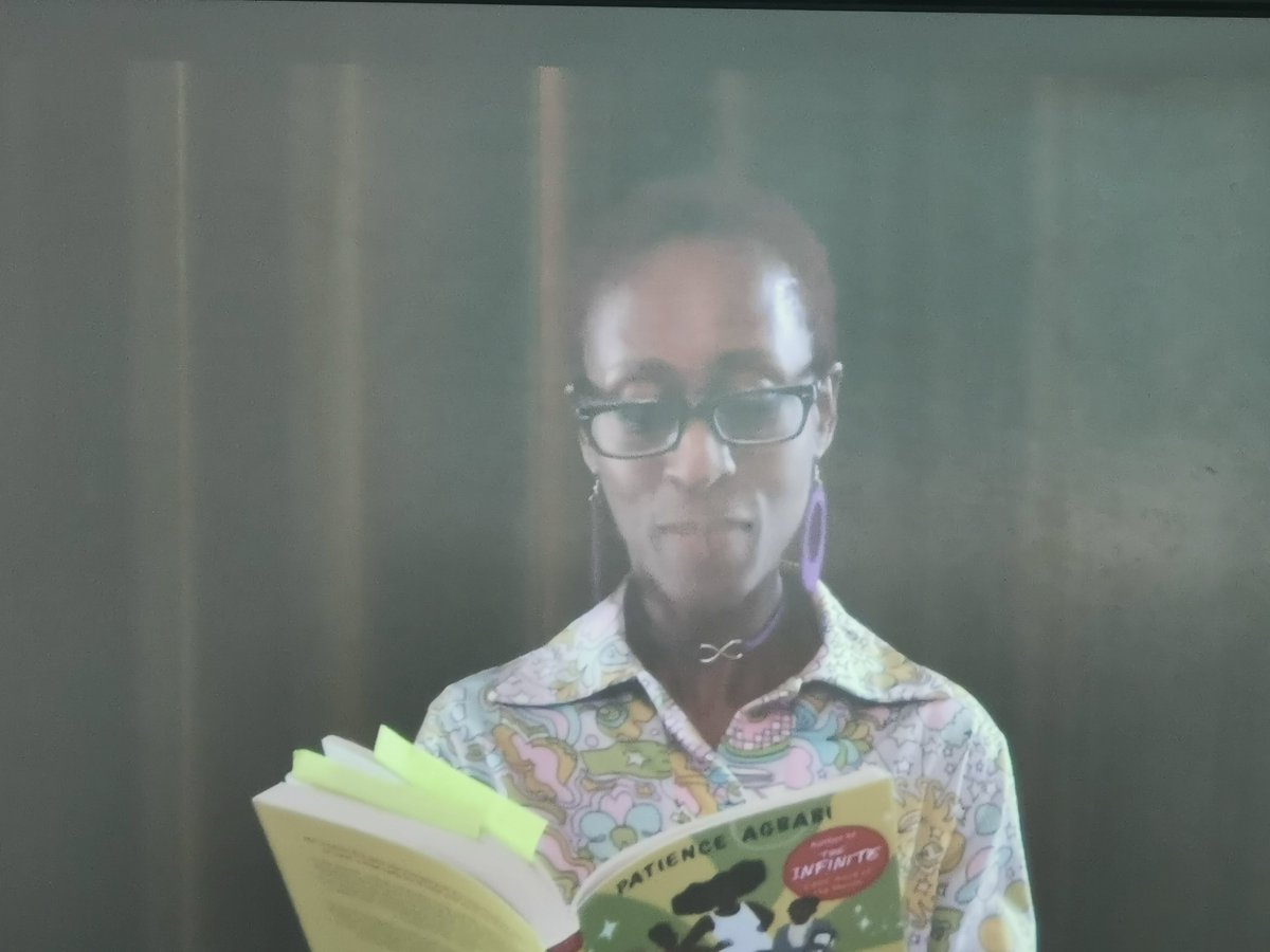 MrMacLPS's tweet photo. Our final visit to @hayfestival #HayFestival2021 #HayFestivalSchools was postponed due to an Inset day so we got to enjoy listening to the brilliant @PatienceAgbabi reading from #TheTimeThief today instead 😊 https://t.co/j3bvyR9Vmr