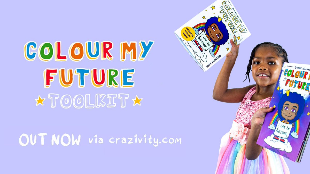 HJusticeLdn's tweet image. We are so excited to announce the launch of Colour My Future: a toolkit for kids to creatively imagine a future full of possibilities✨ colourmyfuture.com

Created by Roxanne Williams (@Crazivity) as part of our Artist in Residence, it features a picture and activity book.