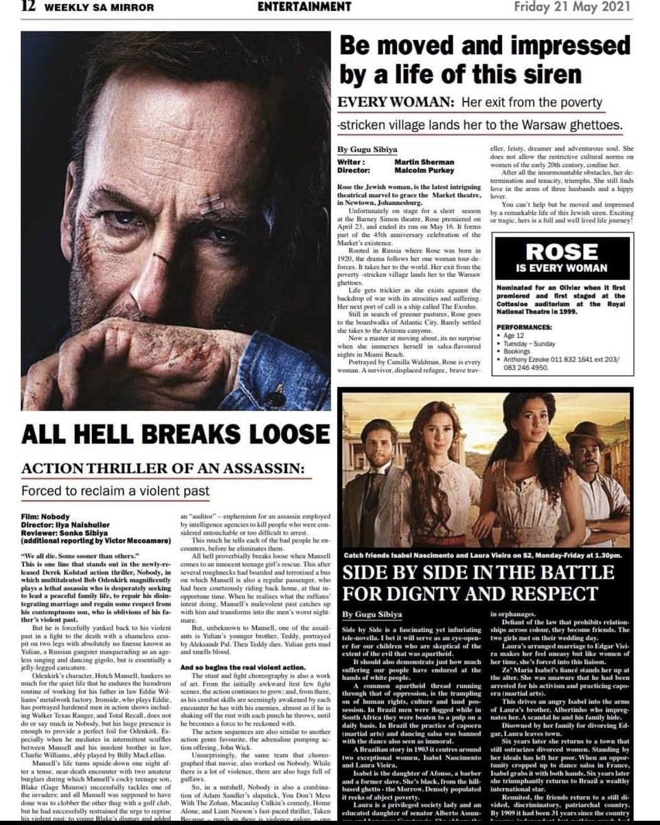 weeklysamirror's tweet photo. Get to know all about the latest entertainment news right on your screens in your new digital newspaper ๐
#WeeklySAMirror #News #DigitalNews #SouthAfrica https://t.co/394DoCwj4W