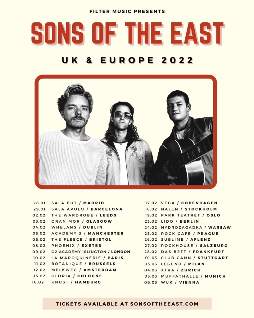 Europe & UK, we’re coming back baby!! So excited to announce we’ll be touring Jan/Feb/March in 2022. Tickets on sale Thursday 10 June 10am CET. Let’s goooo!