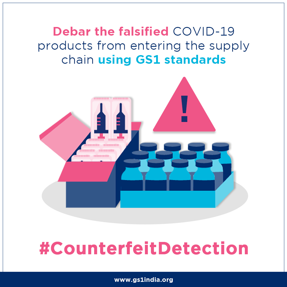 GS1India's tweet image. Covid-19 has amplified the deep-rooted problem of counterfeit medicines all the more. Therefore, it is essential for pharmaceutical industries to arm themselves with GS1 standards to combat the ongoing issue head-on
#GS1Standards #CounterfeitDetection