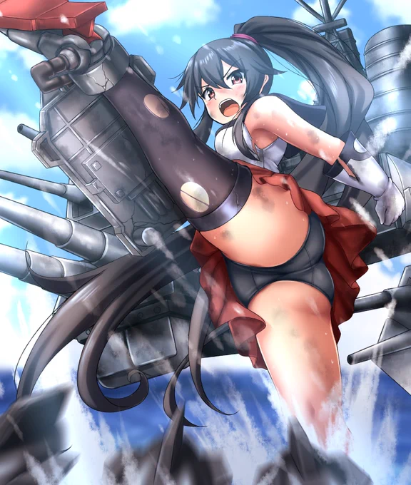 pixivリクエスト 艦これ 矢矧
魚雷発射パンチラキック 