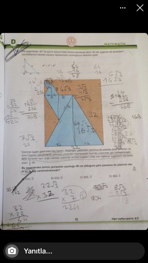 Yüzde 90’ımız, ortaokulu bitirmiş gözüküyor! Hadi hep birlikte LGS’deki şu soruyu çözelim!
Süreniz iki dakika!