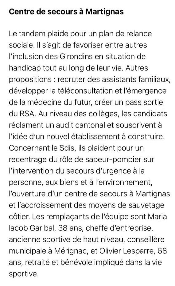 merignac_2's tweet photo. Retrouvez nous dans Sud Ouest cette semaine et découvrez notre projet ambitieux pour les #elections #departementales de #merignac2

Les 20 et 27 juin #votez pour #changerdere en #Gironde ! https://t.co/V8yc5LhnQi