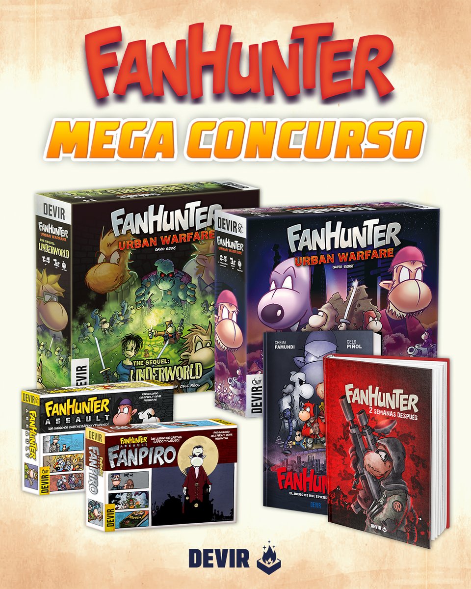 DevirIberia's tweet photo. 🚨Concurso Fanhunter🚨
¿Quieres llevarte un megapack de juegos de Fanhunter?
Dibuja al estilo Fanhunter a tu pj rolero, a ti mismo o a tu madre si lo prefieres y publícalo con el hashtag #MegaPackFanhunter
@celspinol y @David_Esbri elegirán a 2 ganadores 🤪
Finaliza 13/06/21 https://t.co/pQNi267uZP