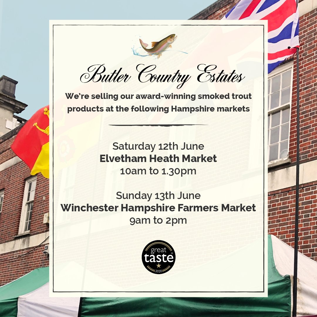 hampshiretrout's tweet photo. We're selling our award-winning smoked trout products at the following #Hampshire markets: #Odiham, #Alton, #Elvetham @EHMarket &amp; #Winchester. 

https://t.co/VWqFpcLGY1

#hampshirefood #stayloyalstaylocal #Hellowinchester https://t.co/1jEKLrFnA6