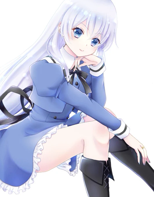 こちらは制作途中で爆誕した青いロザリンデさん。 