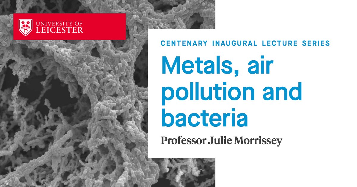 There’s still time to book your FREE ticket to Prof. Julie Morrissey’s inaugural lecture: Metals, Air Pollution and Bacteria 👇 

📆 Thursday 16 June 
⏰5.30pm 
📲  le.ac.uk/prof-morrissey…