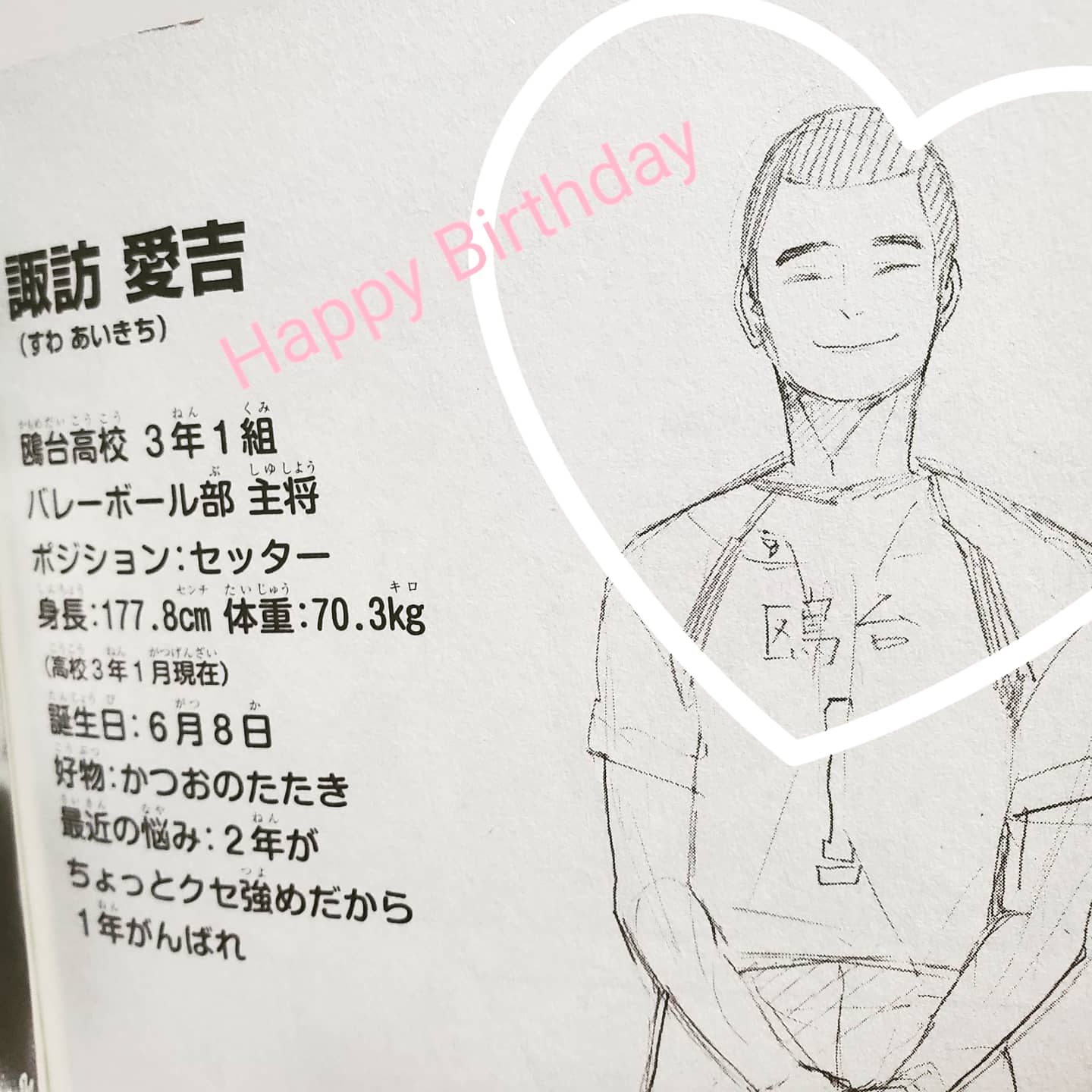小波 本日は 諏訪愛吉くんの誕生日です おめでとうこざいます 鴎台のキャプテン 諏訪愛吉誕生祭21 ハイキュー 鴎台高校 T Co 6wyqrtn0eo Twitter