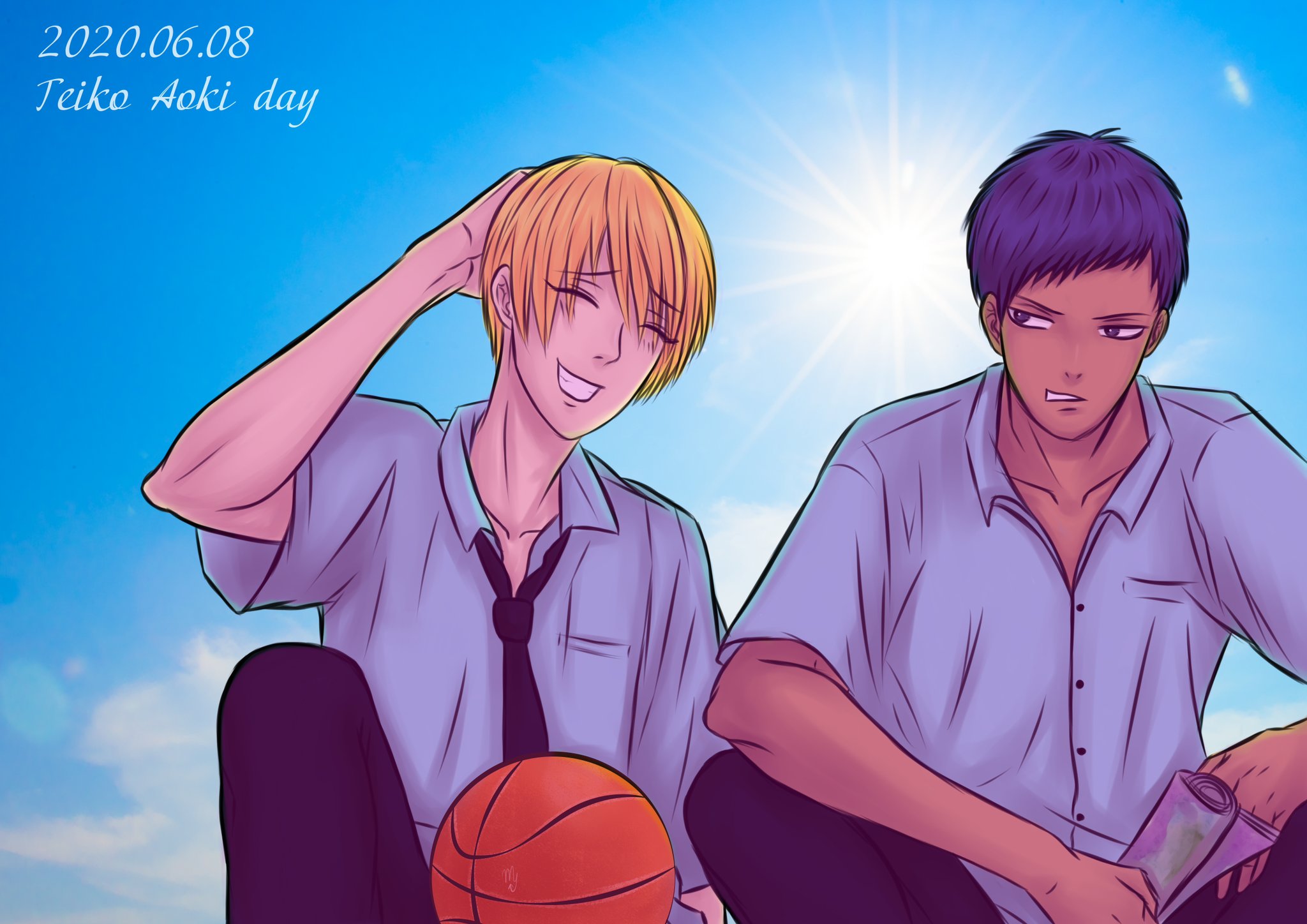 Lazy Dork Happy Teiko Aoki Day Repost My Old Arts From Previous Years Cause There Was No Time For A New One Gomen 黄瀬涼太 青峰大輝 黒子のバスケ 帝光青黄 帝光青黄の日 帝光青黄の日21 Aoki Aokise