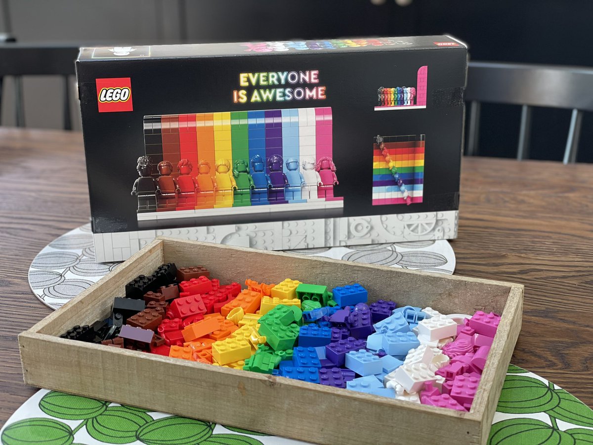 jdaykin's tweet photo. Happy Everyone is Awesome day in my house! Love the set @matthew__ashton #Lego #LegoLockdown #Pride #RepresentationMatters https://t.co/cai7MKuXwf