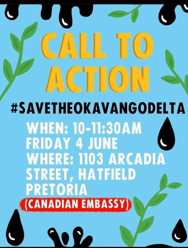 Today: XR Vaal and our #PassTheMic sister chapter Extinction Rebellion Gauteng assembled outside the Canadian high commission to demand that Canada intervene in its companies’ further destruction of our natural world and local African communities -
