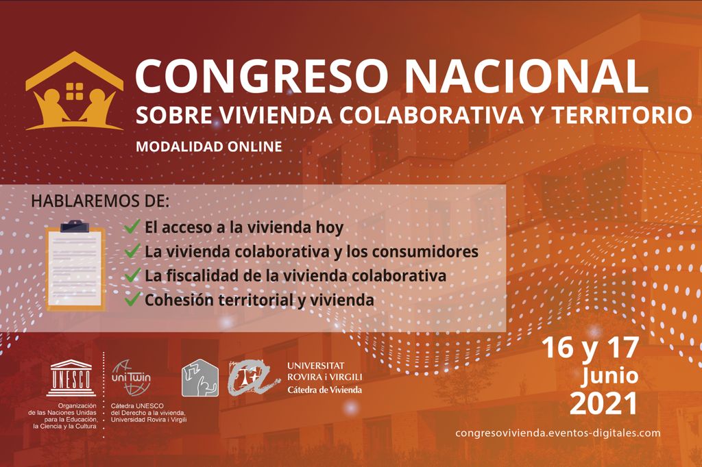 El 16 y 17 de junio organizamos el Congreso Nacional sobre #Vivienda Colaborativa y Territorio en formato online. Más de 50 investigadores y profesionales presentarán trabajos sobre vivienda: desde las tenencias de la vivienda, a las nuevas tecnologías o la #cohesión territorial