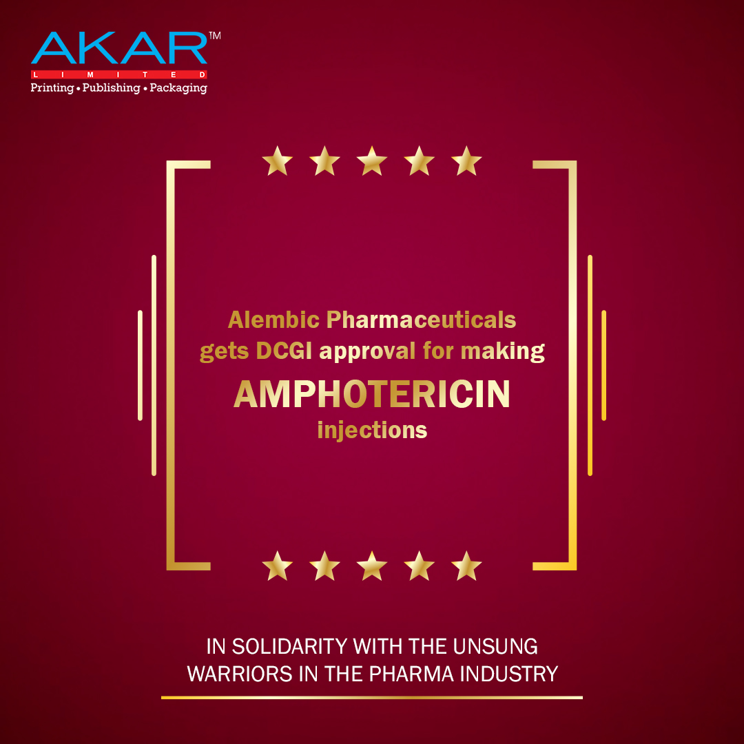 akar_limited's tweet photo. As Black Fungus or Mucormycosis is becoming a serious issue in many parts of the country, the anti-fungal Amphotericin-B liposomal injection by @Alembic_Pharma is used in the treatment of this deadly disease.
#blackfungus #waragainstblackfungus #akarlimited #pharmaprintingcompany https://t.co/HaZvbOiv7t