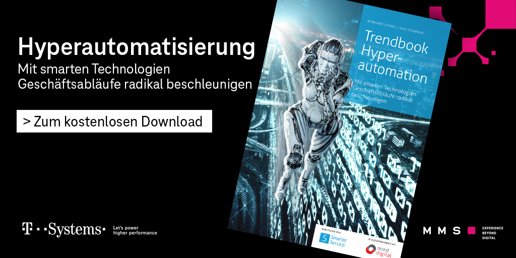 Telekom_MMS's tweet image. Ob Wertschöpfungs- oder Management-Prozesse: Unser Trendbook liefert konkrete Best Practice Beispiele und Praxistipps für eine erfolgreiche #Hyperautomatisierung: Jetzt downloaden: ms.spr.ly/6014VhdS6 #RPA #ProcessAutomation