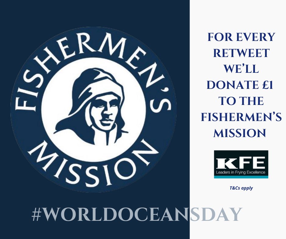 KFELtd's tweet photo. The theme of today’s #WorldOceansDay is life &amp; livelihoods 🌊

To show our appreciation for the #fishermen that catch the amazing #fish our industry serves &amp; @thefishmish charity which supports fishermen in times of need, we’ll donate £1 every time this tweet is retweeted today🎣 https://t.co/dmW29dmYWS