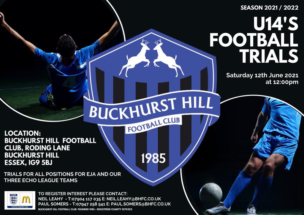 BHFCU16EJA's tweet photo. This Saturday @EJALeague @echoleague @buckhursthillfc #squadbooster #footballtrials #playerdevelopment #academypathway https://t.co/JoCqy54VVM
