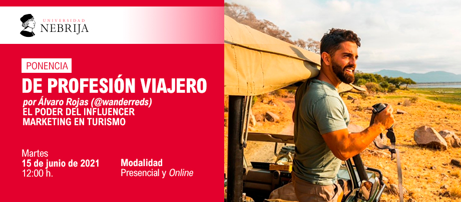 NebrijaTurismo's tweet photo. Qué ganas de escuchar a Álvaro Rojas (https://t.co/424MBbDeJb), el español más joven en visitar todos los países del mundo, sobre el poder del influencer marketing en el sector turístico. El 15/06 en @Nebrija @NebrijaTurismo 
Inscripciones: https://t.co/COLnNXNvts https://t.co/Zu4I2P5djs