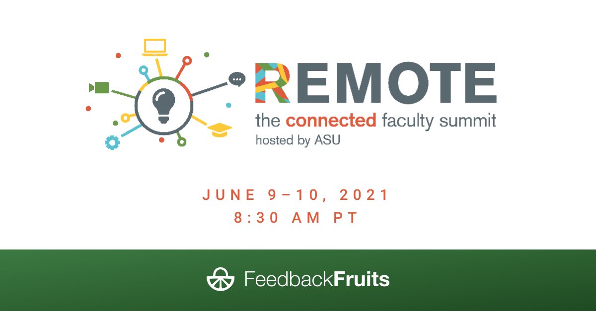 We're excited to join #REMOTE21 on June 9–10. REMOTE 2021 provides a forum to identify and promote the best possible pedagogy, techniques and tools. Save your spot for this FREE virtual event and connect with us to exchange pedagogical ideas: bit.ly/3w20gm4
#asu #faculty