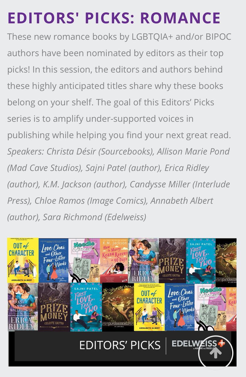 JoyfullyReviewd's tweet photo. See y’all in a few! @VanessaRiley @KwanaWrites @FarrahRochon (ty 4 the disc code!) @LaQuetteWrites @RdotSpoon @thatsostelle @readforeverpub @msthienkim @KensingtonBooks @BerkleyRomance @SourcebooksCasa 

#edelweissbookfest #virtualbookevent #romancebooks

https://t.co/XVrfmmAAjr https://t.co/T0HK8taU1k
