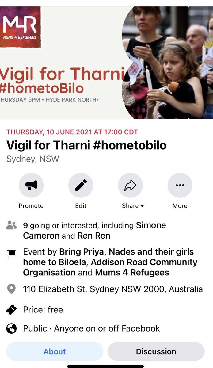 WgarNews's tweet photo. #HomeToBilo #HometoBiloela #Vigil4Tharni #VigilForTharni #Claudia_Zappia @Claudia_Zappia  https://t.co/QQADsTHVs8 Th #10June2021 @one_grams @EdmJbg @WombatNShadow @Earth1stlinda2 @kate_eviva @KateEmerson88 @blakandblack @Maintenonmadame @drcwatego @rjstrikers @jaci_wiley WGARmob https://t.co/vr5Ij2EXUD