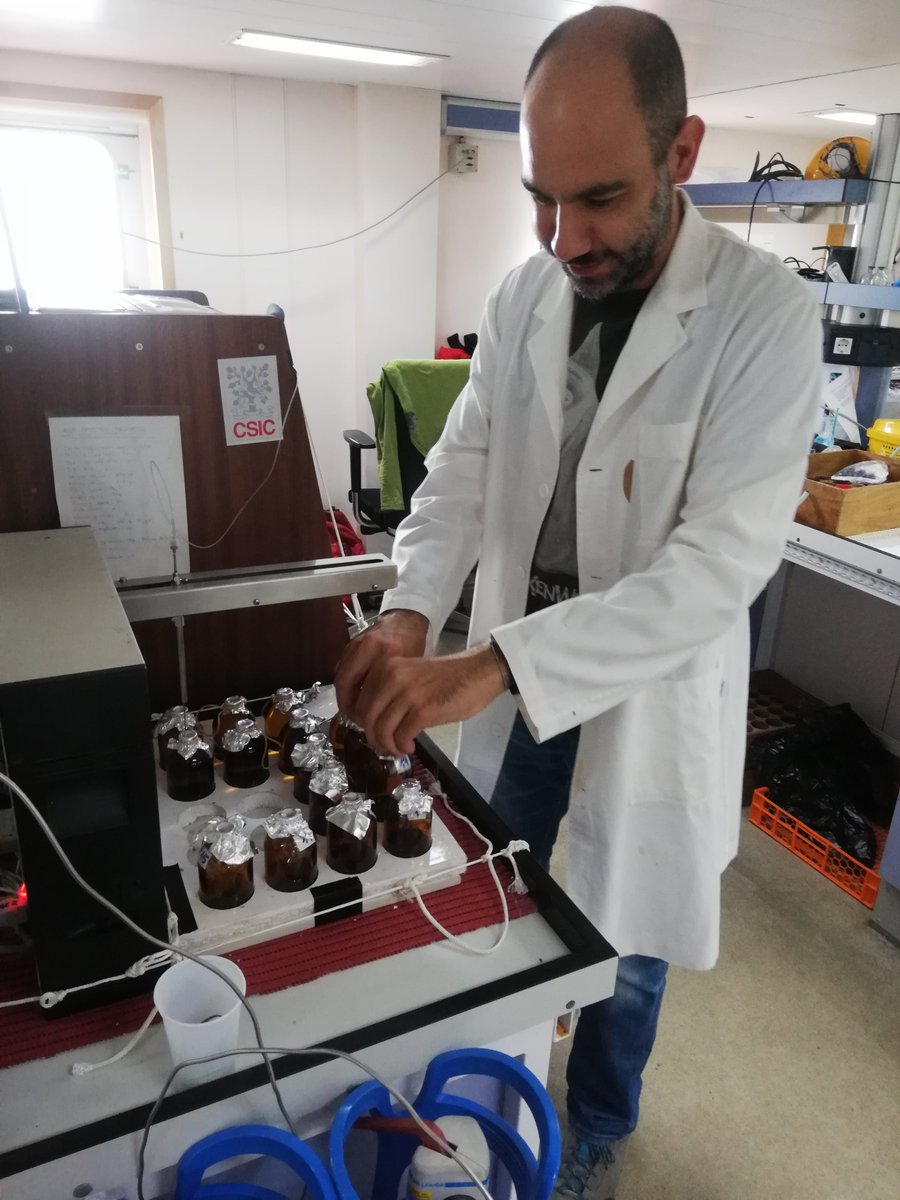 BocatsC's tweet photo. Today is the World Ocean Day!! 🥳🥳🥳To honor it, we investigate 24/7 the chemistry and physics of the North Atlantic Ocean onboard the Sarmiento de Gamboa!🌩️🌧️💨🌊⛴️💪💪 https://t.co/hPZHf9ndWn