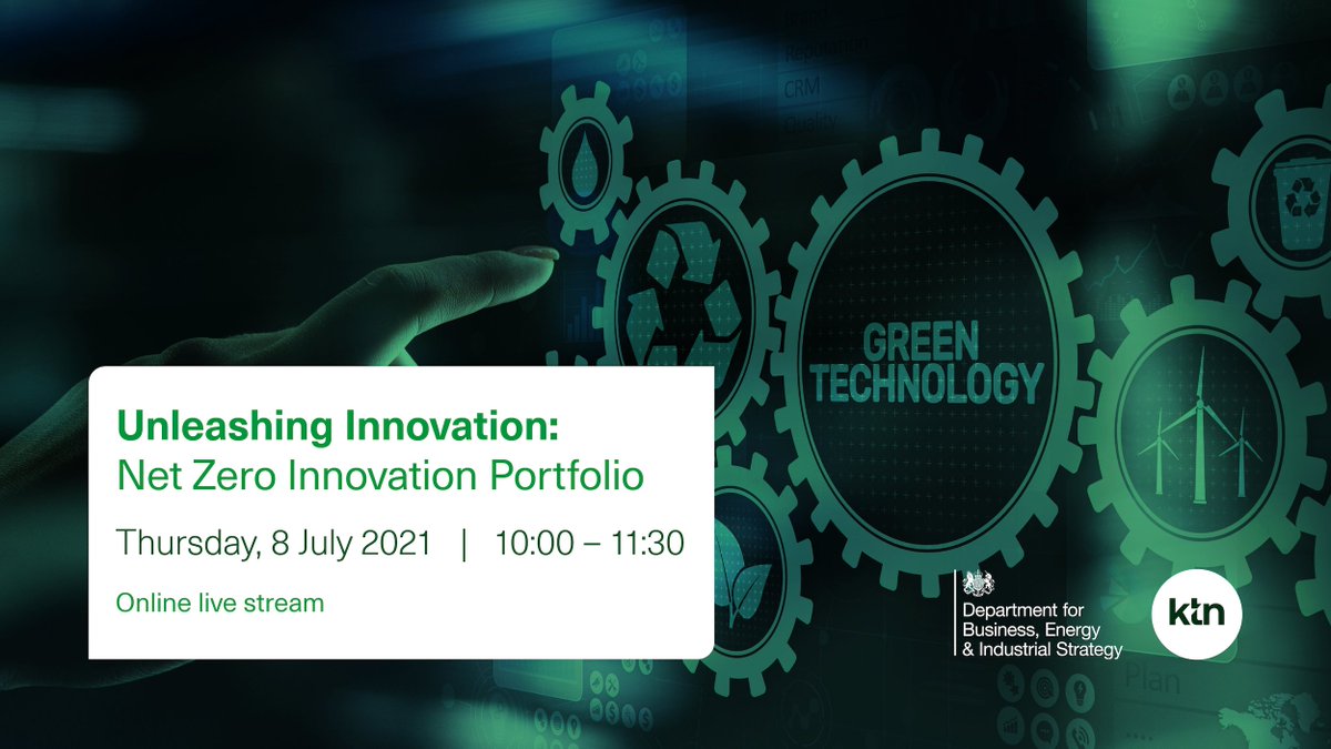 .@beisgovuk, in collaboration with @KTNUK, are hosting an online briefing webinar to detail the scope and 10 priority areas of the £1 billion Net Zero Innovation Portfolio #NZIP #TogetherForOurPlanet

Register to understand the #funding opportunities > bit.ly/NZIPLaunch