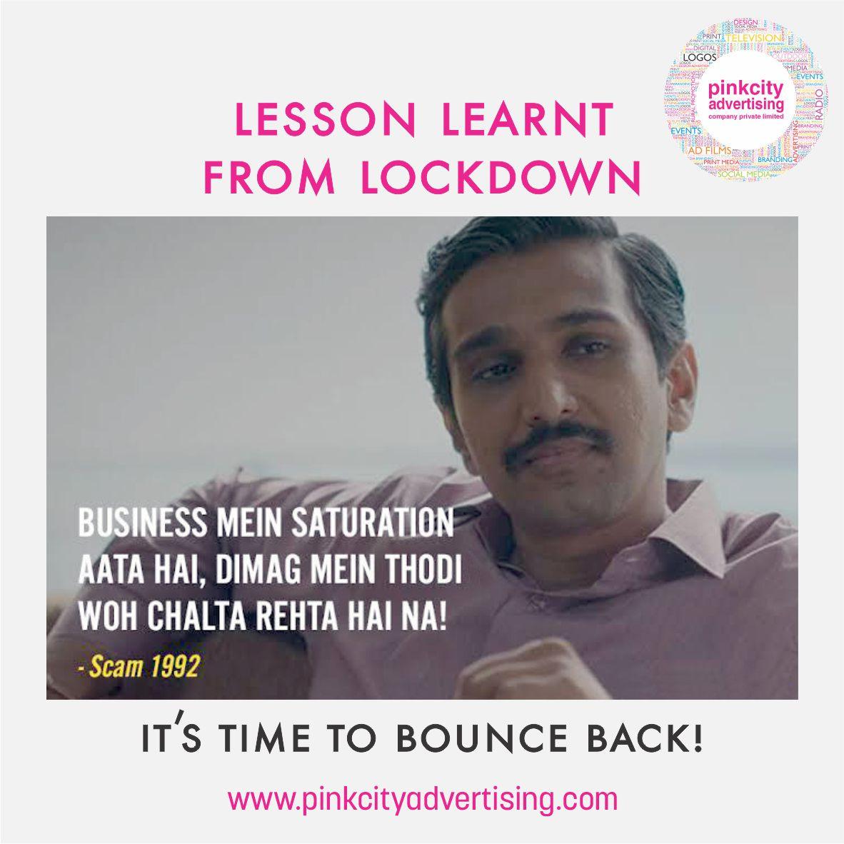 pinkcityads's tweet photo. Lession learnt from lockdown
Business mein saturation aata hai, dimag mein thodi woh chalta rehta hai na! It's Time To Bounce Back!
.
.
.
#lockdown #covid #quarantine #stayhome #coronavirus #staysafe #corona #india #stayathome #lockdownlife #jaipurlockdown #jaipur #rajasthan https://t.co/PJ7F2MeKsh