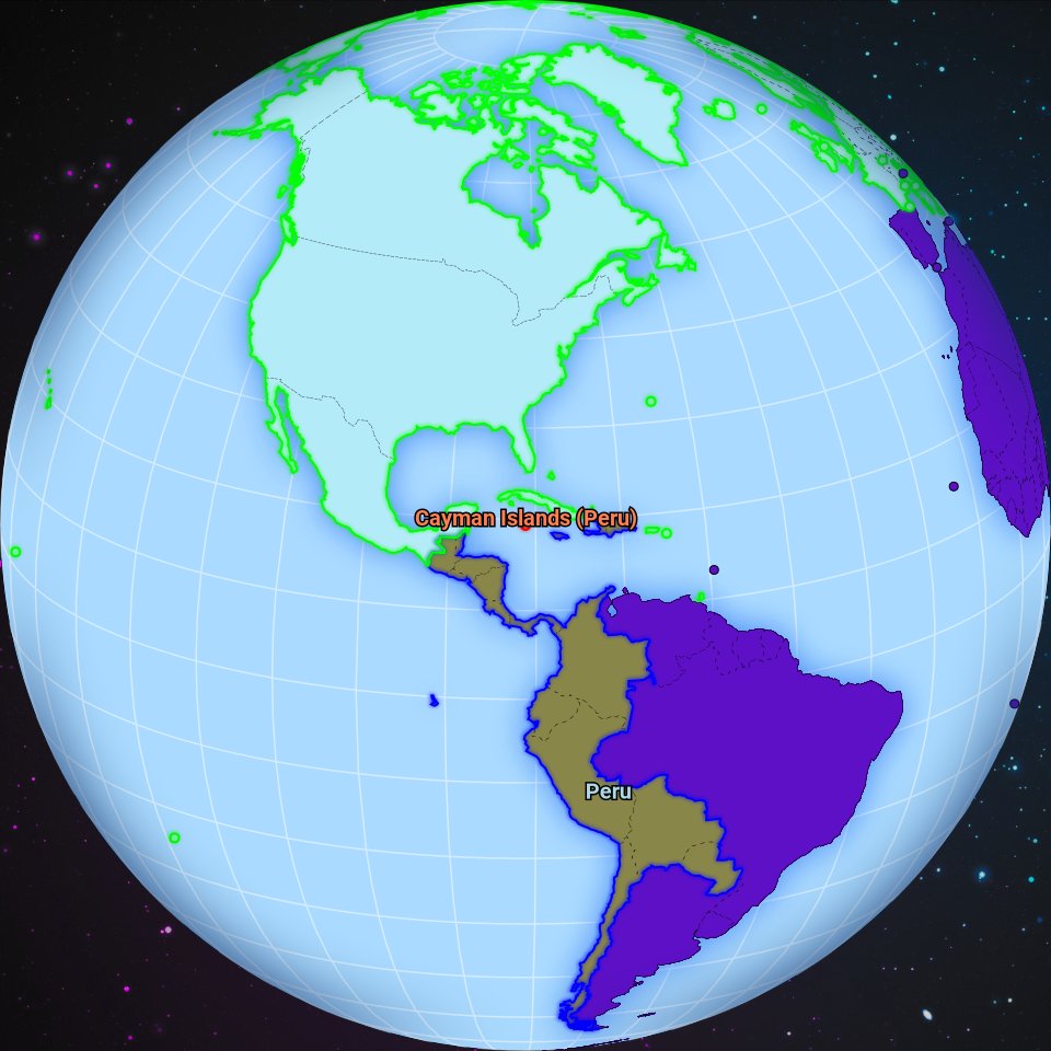 worldwarbot's tweet image. December 2110, Vietnam conquered Cayman Islands territory previously occupied by Peru.
Check the full map at worldwarbot.com
#Vietnam #Peru