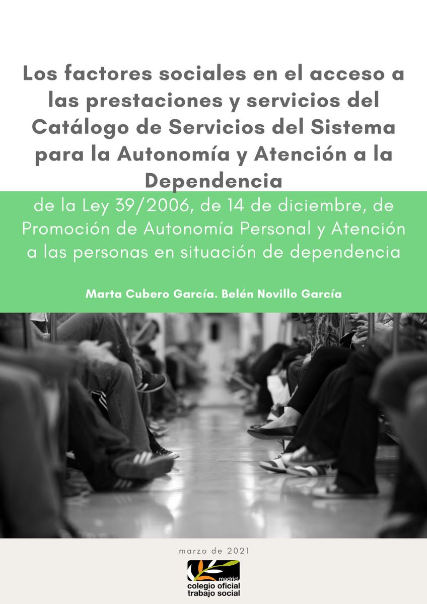 🆕 Nuevo documento técnico: Los factores sociales en el acceso a las prestaciones y servicios del Sistema de Autonomía y Atención a la #Dependencia

Consúltalo en: mtr.cool/lpwavutguo