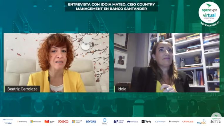 OpenExpoEurope's tweet photo. ¡No os podéis perder la entrevista con Idoia Mateo, CISO Country Management en @bancosantander con @BeaCerrolaza! 

"Hay que educar a las personas que todos somos ciber para intentar asegurarnos al 100%" 💡

¡En directo ahora! 👇
https://t.co/OZrG1Mhwm9

#ciberseguridad https://t.co/7w7weS48AV
