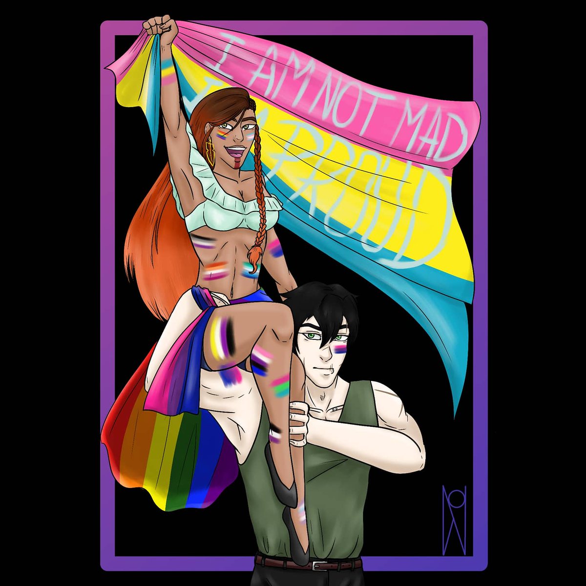 Lupum_Morte's tweet photo. HAPPY PRIDE MONTH!!
Me and my children - Ivette and Tegan, are here now to remind all of You that YOU ARE VALID
DON'T LET ANYONE MAKE YOU THINK OTHERWISE
Love You all!
Enjoy! 🏳️‍🌈
❤🧡💛💚💙💜
#Pride2021 #pride #PrideMonth2021 #ArtistOnTwitter #art #digitalart #digitalartwork https://t.co/nRQVYG4tr1
