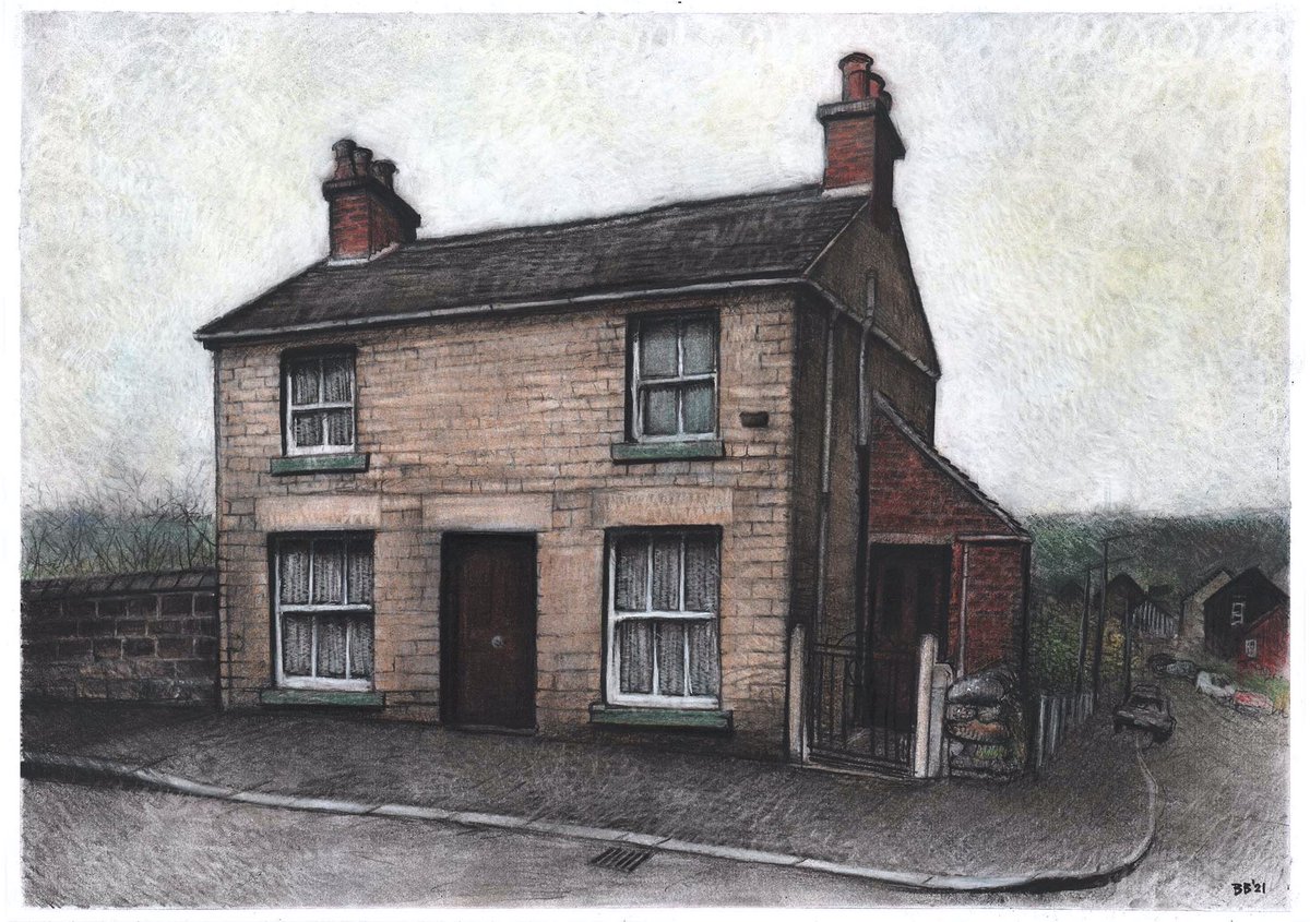 House Portrait. Belper, Derbyshire.

Pastel and charcoal on Bristol board.