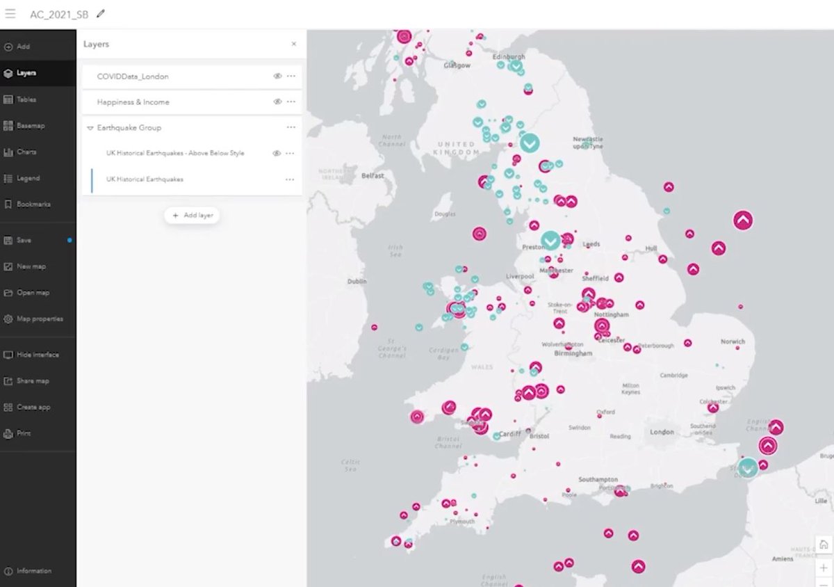 GIS4HE's tweet image. Above and Below, colour blind friendly, charts and blending in #ArcGISOnline new mapviewer demo&apos;d by @barkmap - more info here - esri.com/arcgis-blog/pr…