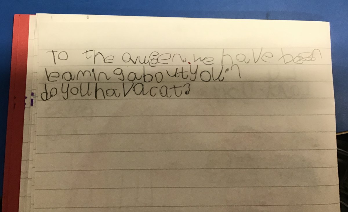 This week the children in Reception are learning about the Royal Family. They have been writing letters to the Queen ahead of Trooping the Colour this weekend.

#eyfs #royal #questions #letters #queen #writing #earlyyears