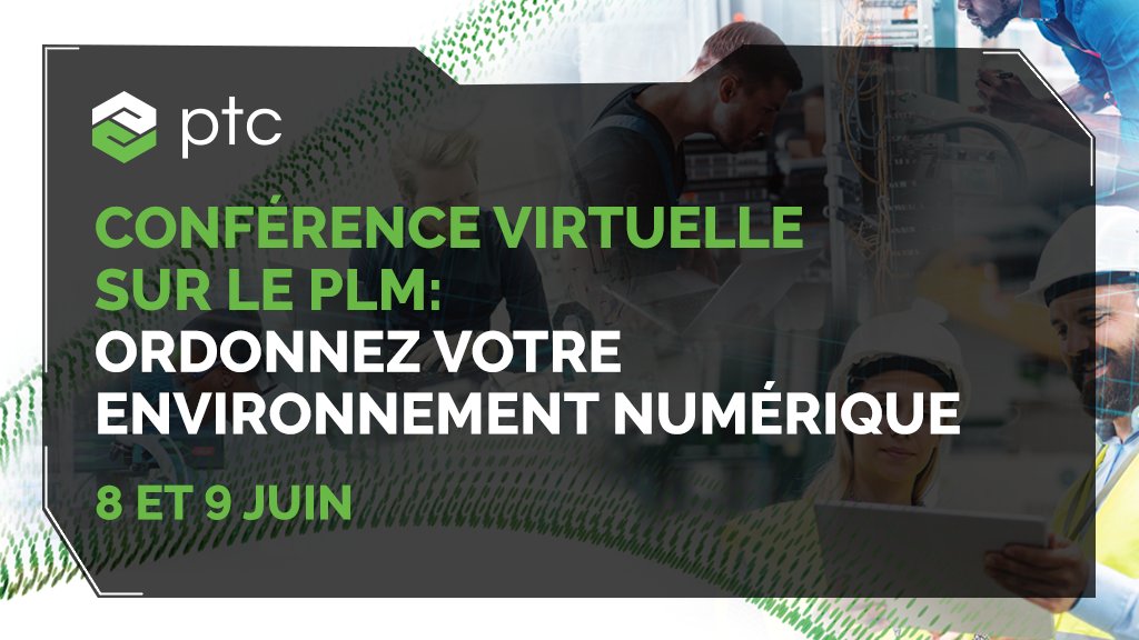PTC France (@ptc_france) on Twitter photo 📅 Aujourd'hui et demain à 14h, retrouvez nos clients intervenants et experts techniques lors de la 1ère conférence virtuelle #PLM 2021 multilingue !
Inscription 👉 ptc.co/ydla50F5ki6
<a href="/VolvoCE_Belley/">VolvoCE Be In Belley</a> <a href="/TheToroCompany/">Toro</a> @JNJCares <a href="/Steelcase/">Steelcase</a> <a href="/SolarTurbines/">Solar Turbines</a> #PTCFrance 📅 Aujourd'hui et demain à 14h, retrouvez nos clients intervenants et experts techniques lors de la 1ère conférence virtuelle #PLM 2021 multilingue !
Inscription 👉 ptc.co/ydla50F5ki6
<a href="/VolvoCE_Belley/">VolvoCE Be In Belley</a> <a href="/TheToroCompany/">Toro</a> @JNJCares <a href="/Steelcase/">Steelcase</a> <a href="/SolarTurbines/">Solar Turbines</a> #PTCFrance