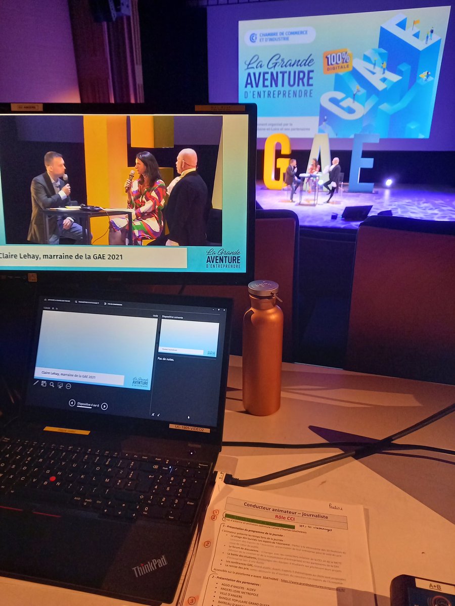 PaulineFigureau's tweet photo. 🎬 En régie du direct de la #GAE49 pour le streaming de l'événement organisé par la @CCI49 RDV en ligne sur https://t.co/eEKUwPPefK #conferences #coaching #standvirtuel #thebattle #concours https://t.co/tHgo7bvvZA