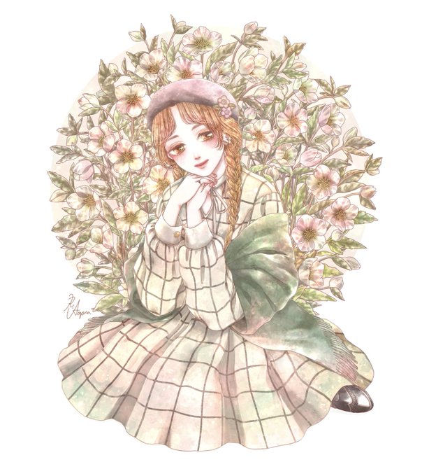 花と女の子のtwitterイラスト検索結果