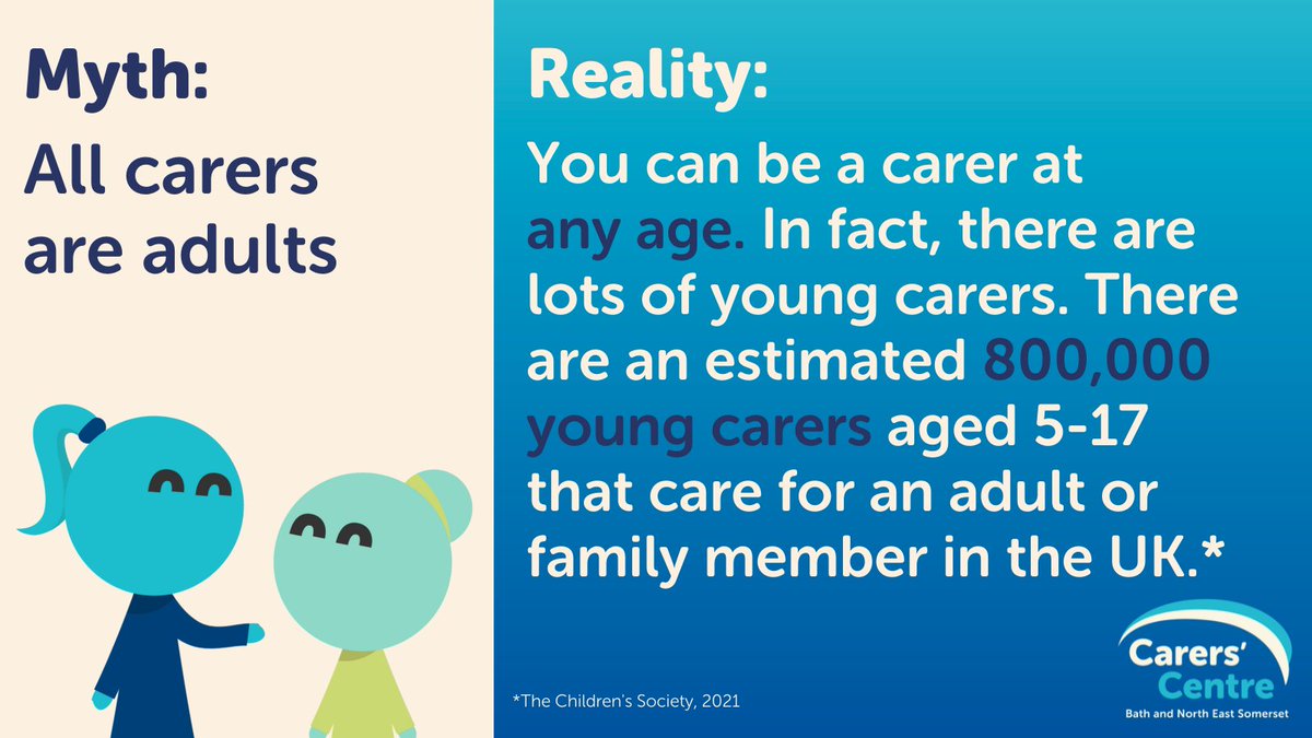 Many don't realise that children under 18 years old can also provide care to their friends and family. We have worked with children as young as five years old, but there could be carers that are even younger. 🔁Make #YoungCarers visible and share this post. #CarersWeek