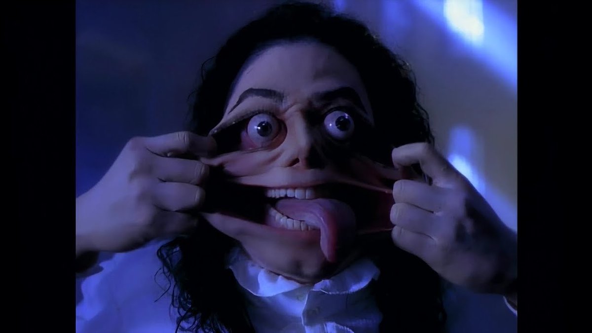 #1001HorrorMovies /186
Ghosts ('97)
⭐⭐⭐
The talent involved in this 40min #horror short, is quite unbelievable. You've got #MichaelJackson, #StanWinston #StephenKing & #MickGarris. It doesn't come close to Thriller, but the effects & CG, especially make up, hold up well.