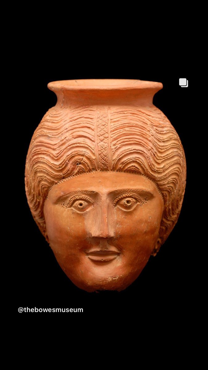 TheBowesMuseum's tweet photo. Human faces are often found depicted on #Roman pottery, some of these containers held ashes from cremations. This example, found in #Piercebridge, is fairly unusual as the pot is quite large & detailed.
Can you guess how tall it is?
#TheBowesMuseum #BarnardCastle #CountyDurham https://t.co/bAGHvd2IvN