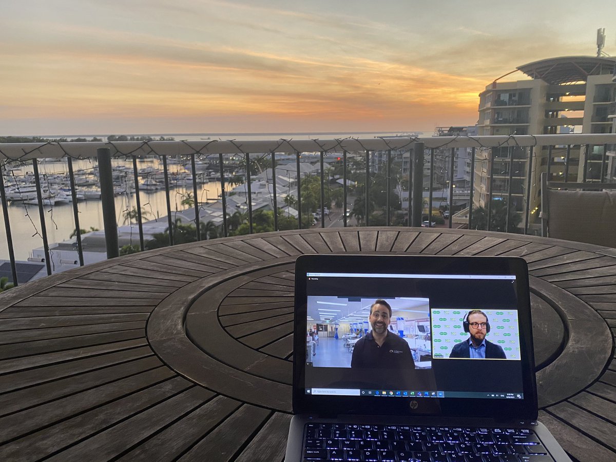 holbrambs's tweet photo. A #LarrakiaCountry sunset and the @Specsavers Clinical Conference for your Tuesday evening. Excited to hear from Dr Angus Turner from Lions Outback Vision &amp; Ben Whitham from Outback Eye Service - two of our amazing partners at @FredHollows #eyehealth https://t.co/1jwT5L7Pgo
