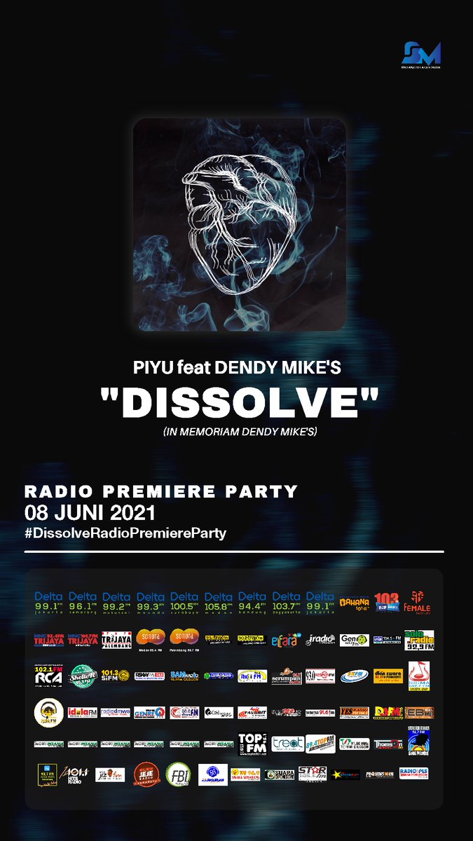 topfm951's tweet photo. Piyu Feat Dendy Mike's - Dissolve  #DissolveRadioPremiereParty https://t.co/cPBX5Er3t7