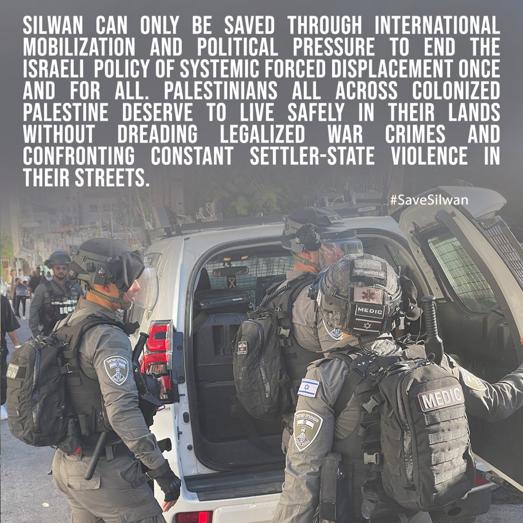 The Israeli Occupation Authorities ordered the residents of the Bustan neighborhood in Silwan to demolish their own homes within 21 days or pay the municipality for the demolition fees. #SaveSilwan