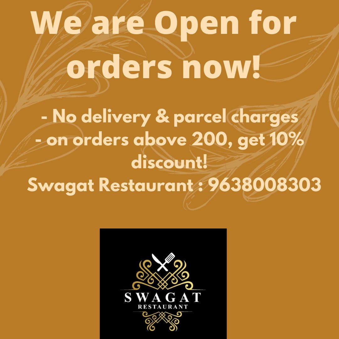 SwagatRestaura1's tweet photo. Any better deal than this?
So order now from our menu! 
Call us to make your orders and enjoy your meals!
#food #swagat #restaurant #delivery #pickup #Bengaluru #rajajinagar https://t.co/3jAMbcsdEd