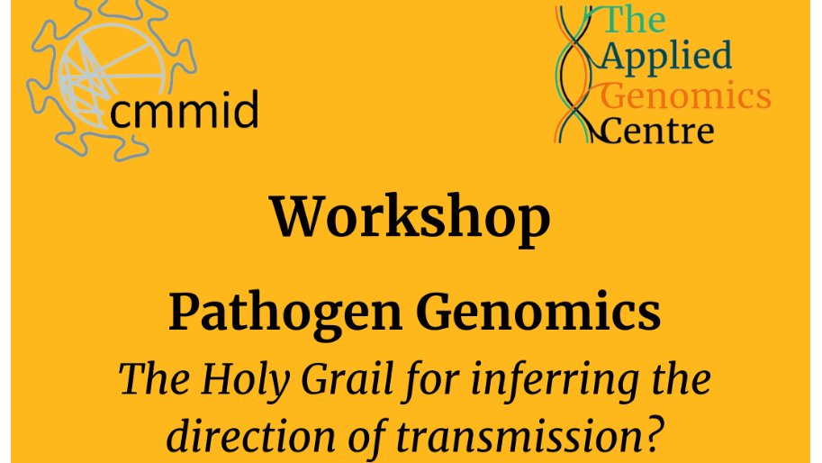 StfnFlsch's tweet photo. 📢 Workshop on inferring the direction of transmission from genomic data. 

What works, what doesn't and what's next? A series of talks and discussions spanning viral and bacterial phylogenetics. 

please contact Stephane Hue, @jody_phelan or myself for details if interested. https://t.co/k8bGCw6hFT