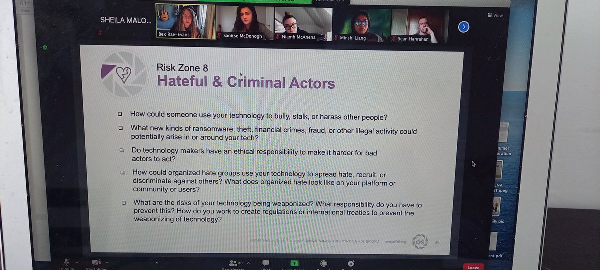 troublemalone's tweet image. Thinking about riskzones in Tech for Good? #techforgood #riskzones #ethicalos #areallrisksdangerous @MarketingNuig @NUIGCairnes