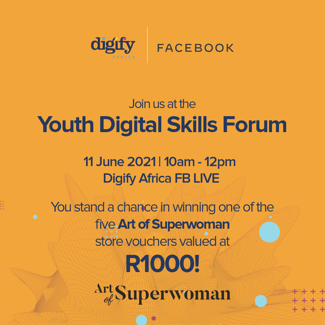 DigifyAfrica's tweet photo. Join the @digifyafrica x @facebook
#YDSF event this Friday and stand a chance to win one of five R1000 vouchers from the #AoSShop https://t.co/XbNCtOD5qE