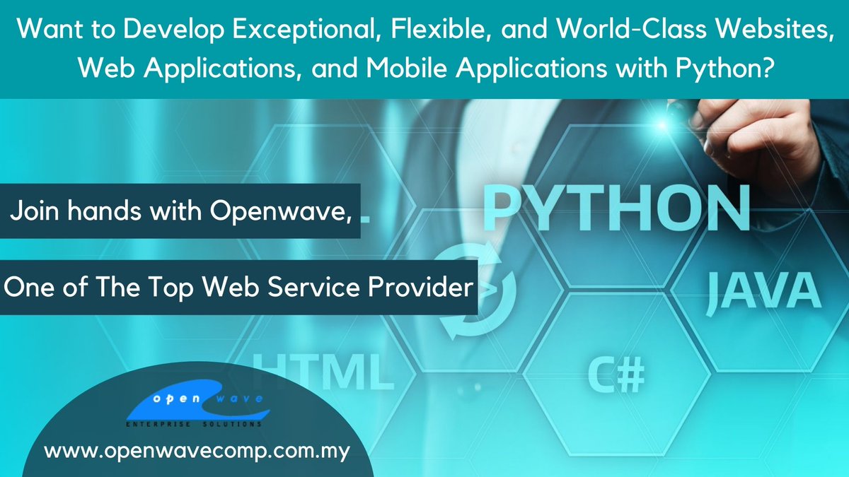 owc_my's tweet image. Looking for the top Python development company in Malaysia? Openwave is the leading Malaysian #Pythondevelopmentcompany known for reliability, robustness, and flexibility! Call us today for a free quote! bit.ly/36D9J5N