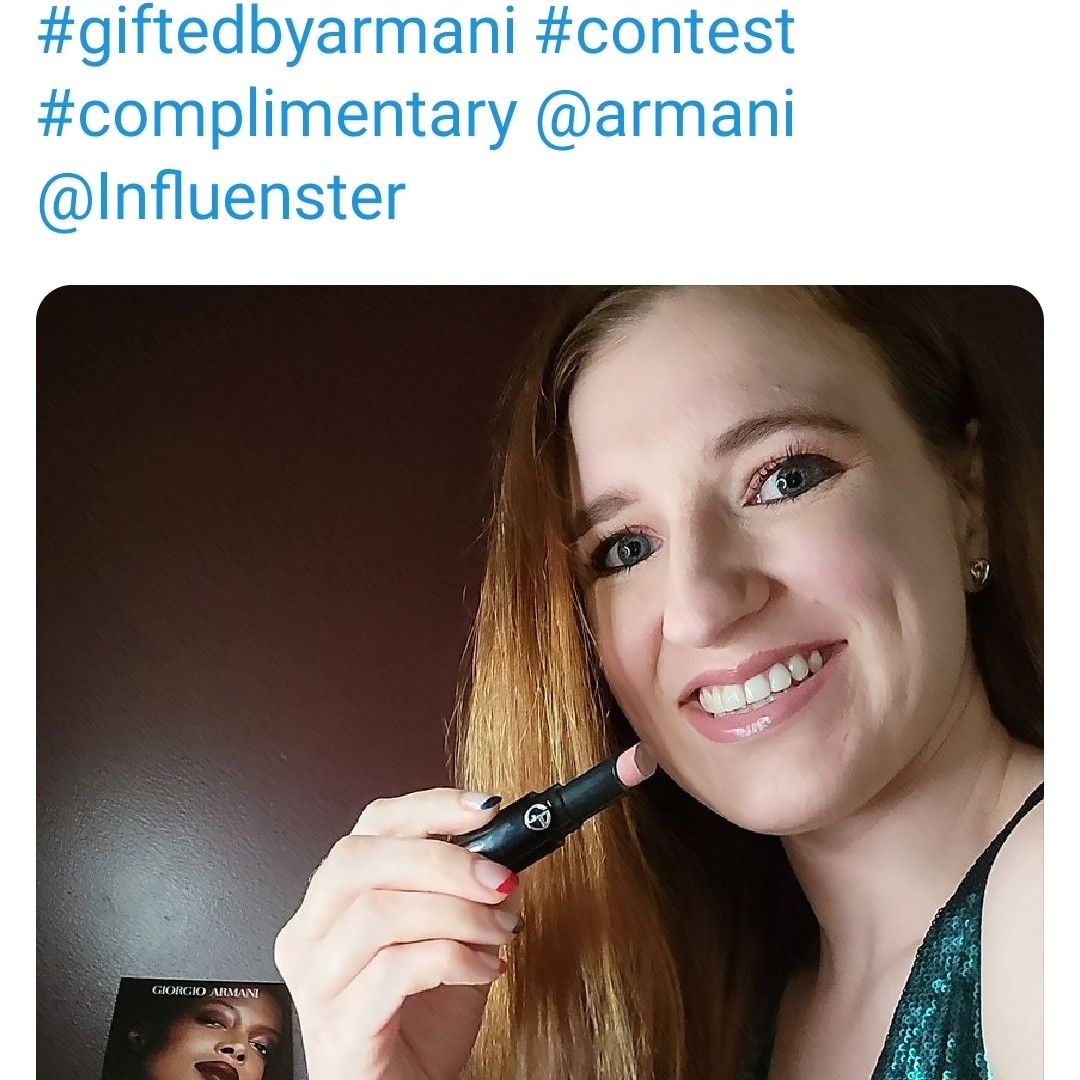 MrsHHusband's tweet photo. You're never fully dressed without a smile! #ArmaniLipPower #giftedbyarmani #contest #complimentary @armani @Influenster https://t.co/DVjOqRG8Qu